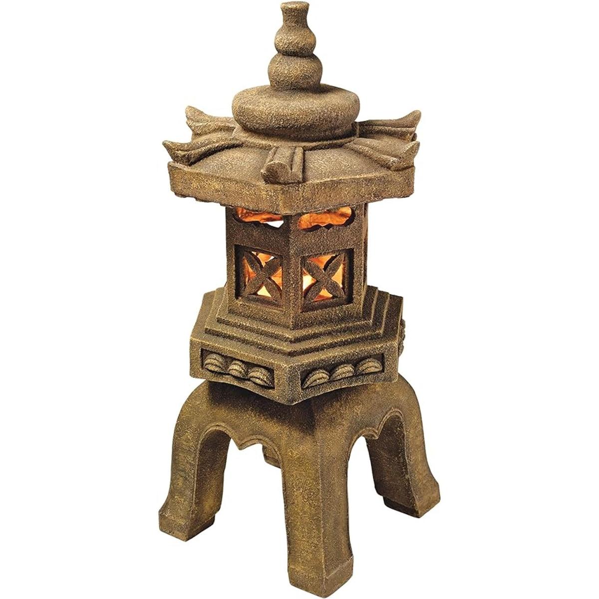 Design Toscano SS8577 Farol de pagoda sagrada 27 pulgadas