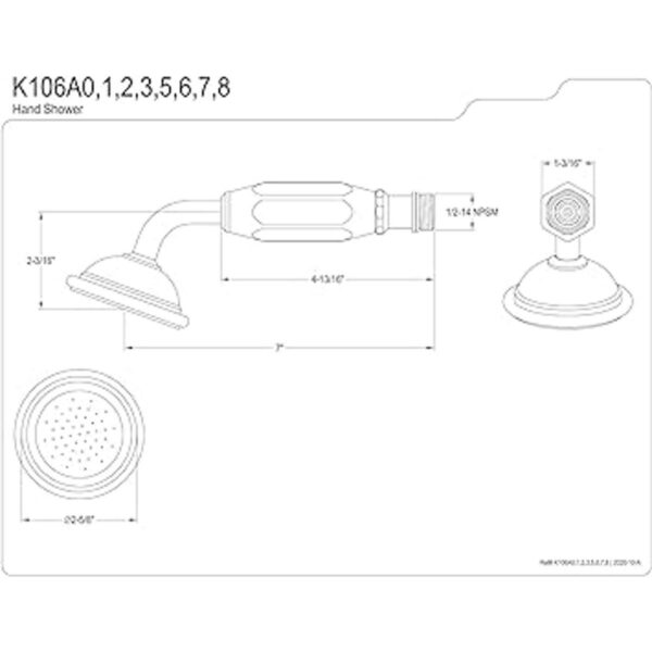 Kingston Brass K106A1 Alcachofa de ducha de mano_2