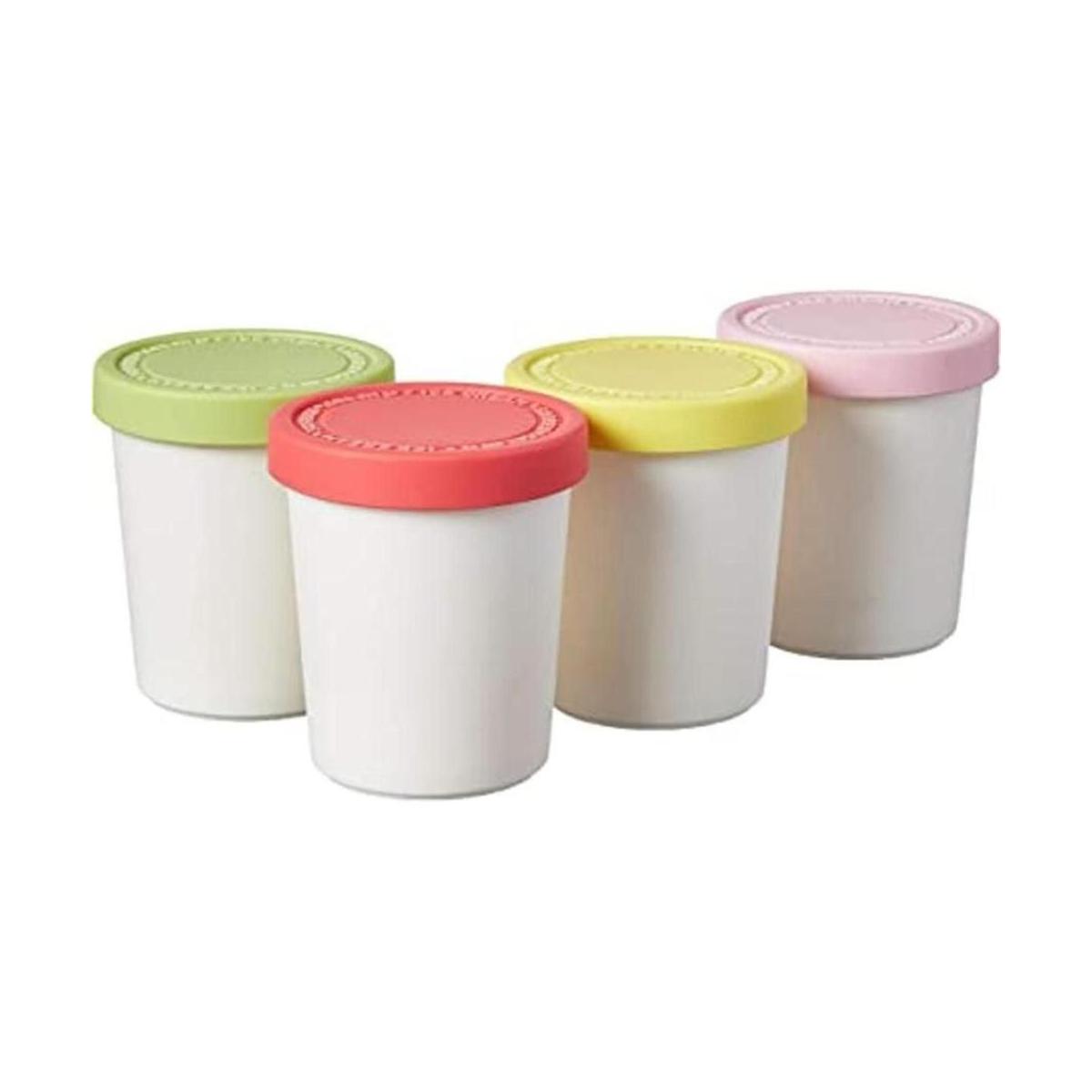 Tovolo Sweet Treat 6 oz Mini Tubs Set de 4 tapa de