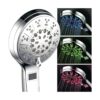 HotelSpa cabezal de regadera portátil de cromo LEDLCD
