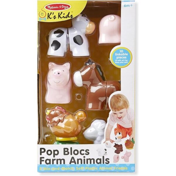 Bloques educativos Melissa Doug Pop Baby Toy 10 piezas_1