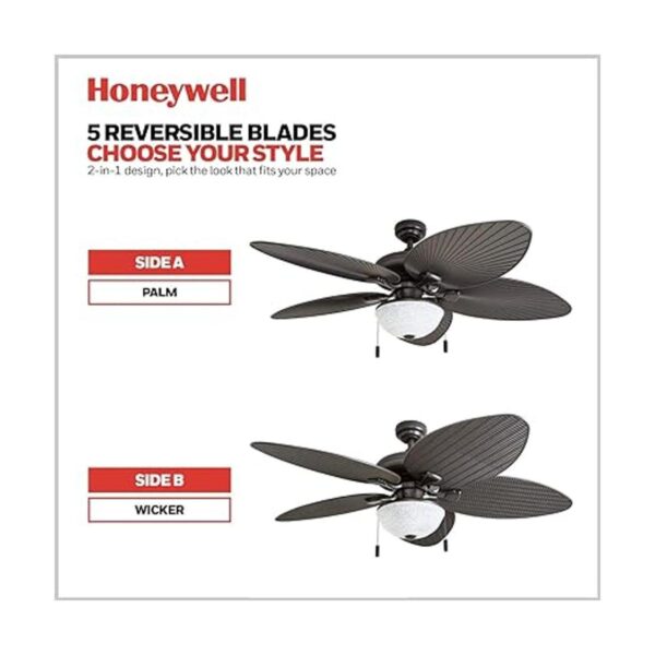 Honeywell Palm Island Ventilador de techo de 52 pulgadas_4