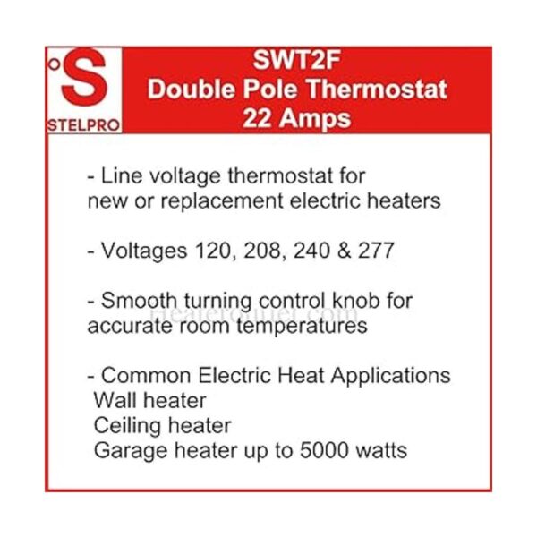 Stelpro SWT1F 1964 X 22932 X 43764 Color blanco