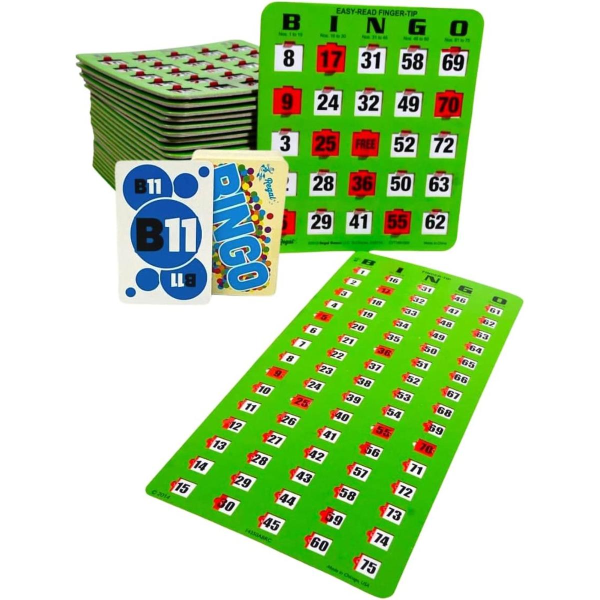 Regal Games Juego de bingo de tarjetas deslizantes con