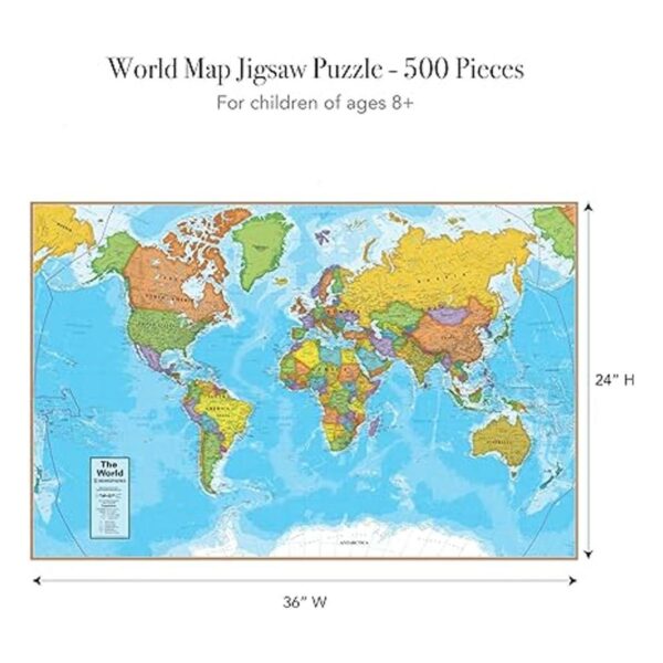 Round World Products Hemispheres World Map Puzle 500_2