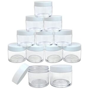 Tarros transparentes Beauticom con tapas blancas 12_1