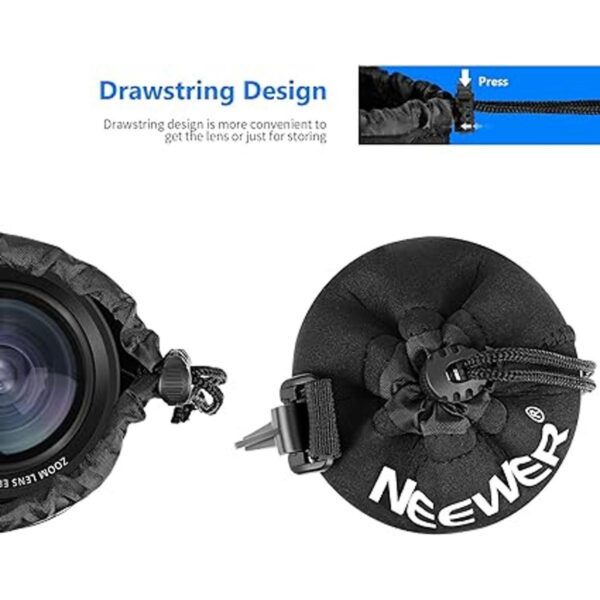 Neewer 4X Lens Case Lens Pouch Bag with Thick Protective