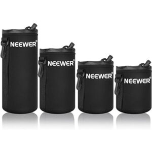 Neewer 4X Lens Case Lens Pouch Bag with Thick Protective