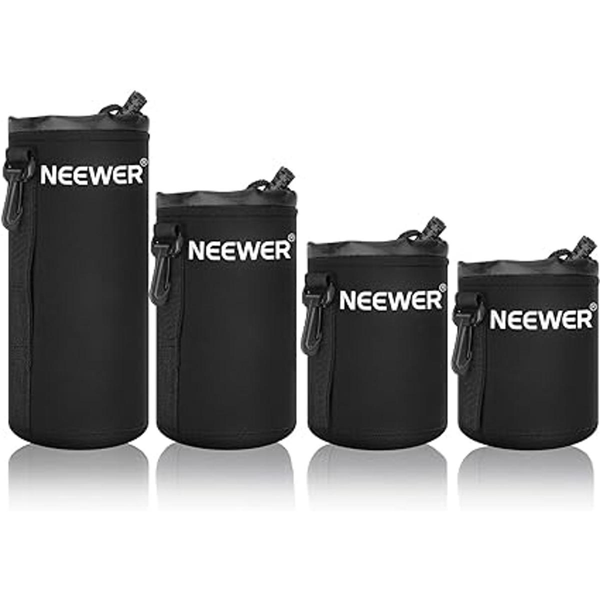 Neewer 4X Lens Case Lens Pouch Bag with Thick Protective
