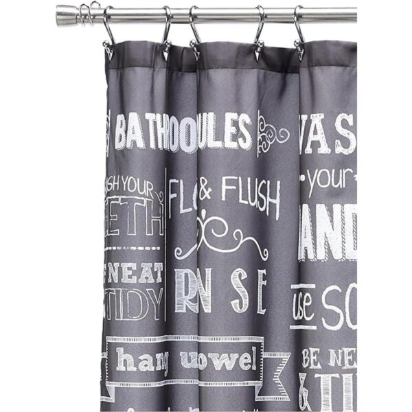 Avanti Linens Chalk It Up Cortina de ducha de 72 x 72_2