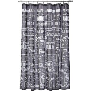 Avanti Linens Chalk It Up Cortina de ducha de 72 x 72_1