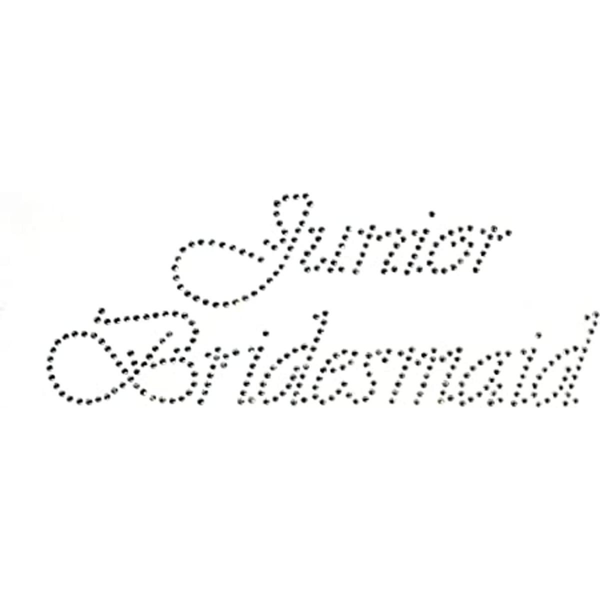 Junior dama transparente Rhinestone Hierro Sobre Bling de