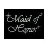 Maid of Honor Clear Rhinestone Hierro Sobre Bling de_2