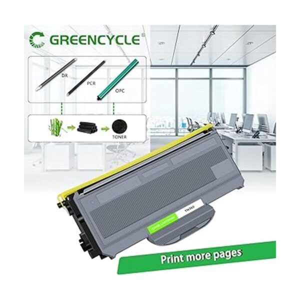 GREENCYCLE Paquete de 2 cartuchos de tóner TN360 TN360_2