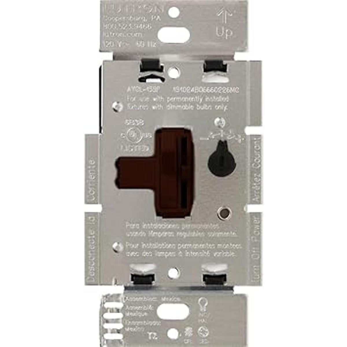 Lutron Toggler LED Dimmer Para bombillas LED