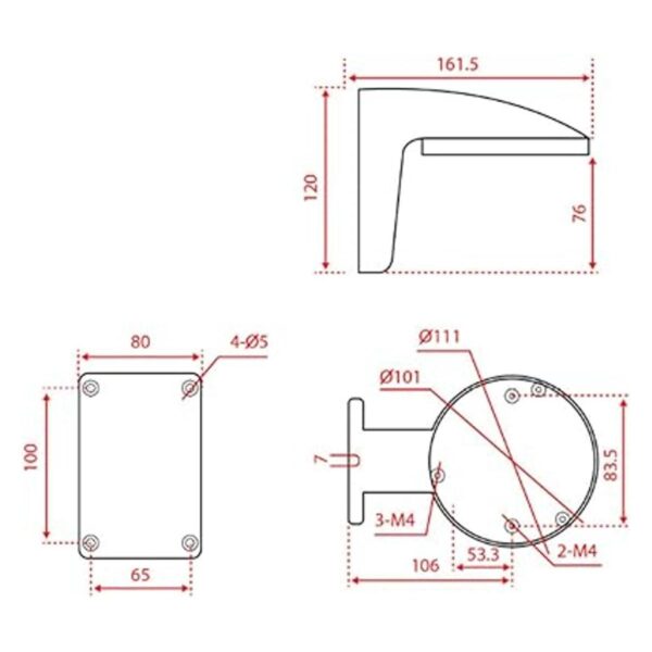 Hikvision WM110 DS1258ZJ Soporte de pared para_2