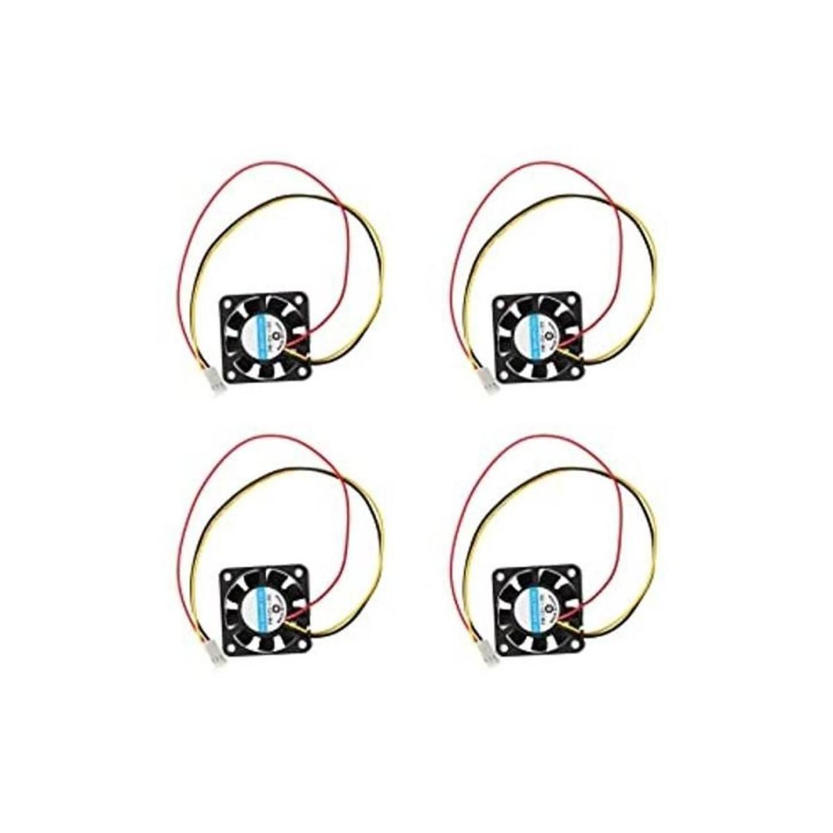 HiLetgo 4 ventiladores DC de 12 V 4010 de 3 pines mini