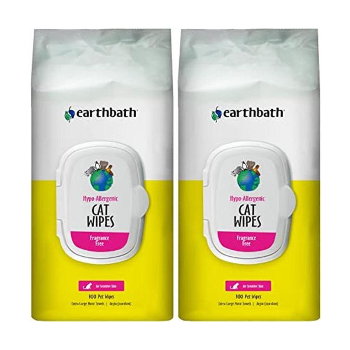 Toallitas naturales para gatos 100 unidades de Earthbath
