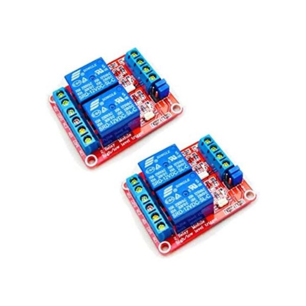 HiLetgo 2 módulos de relé de 2 canales CC de 12 V con_1