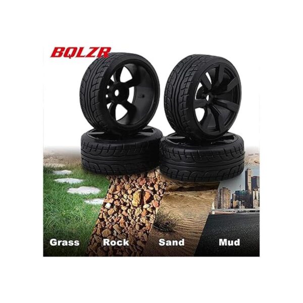 BQLZR 4PCS RC1 10 Coche deportivo plano con neumáticos de_5