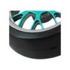 BQLZR Llanta de rueda de plástico azul en forma de Y con_5