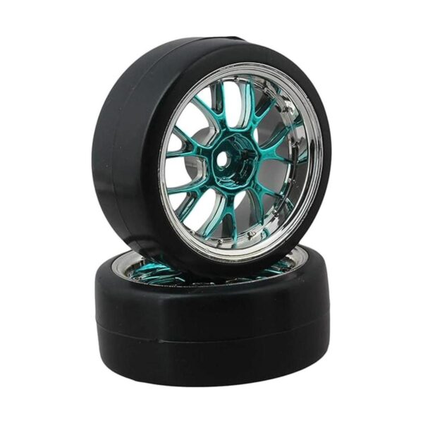 BQLZR Llanta de rueda de plástico azul en forma de Y con_2
