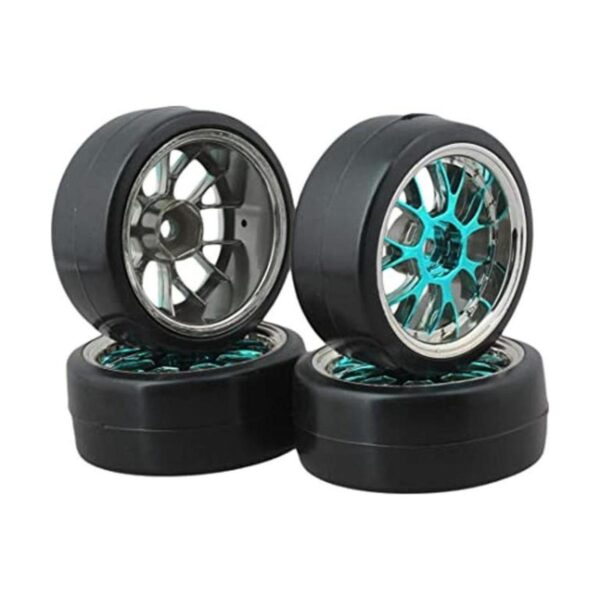 BQLZR Llanta de rueda de plástico azul en forma de Y con_1