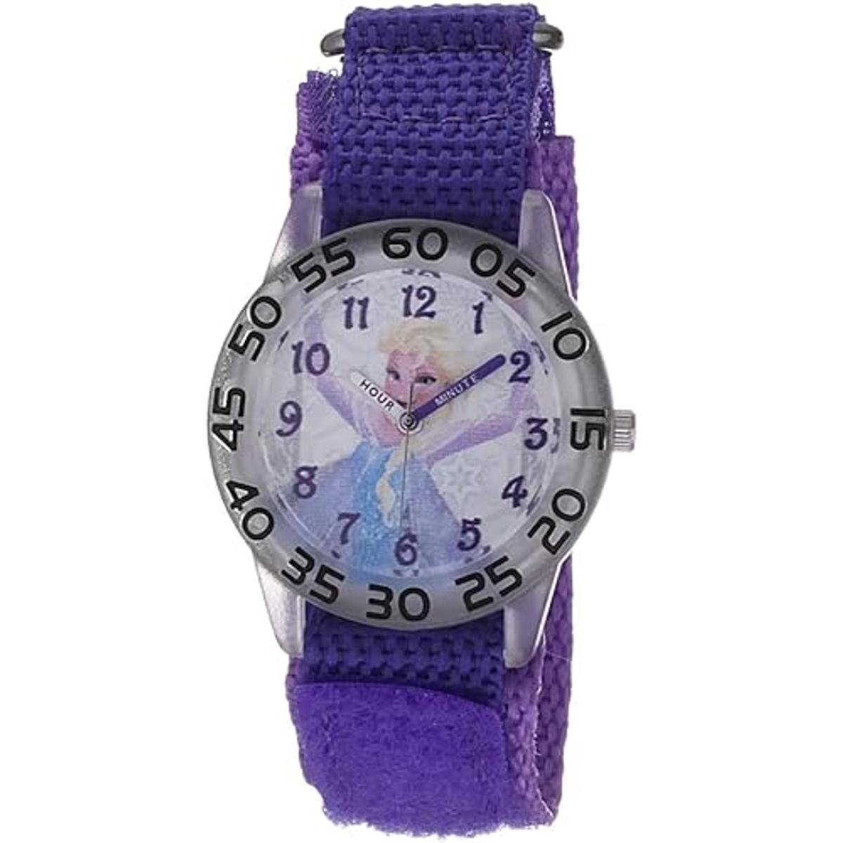 Disney Frozen Kids Plastic Time Teacher Analog Quartz