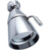 Cabezal de ducha de alto flujo ángulo simple latón sólido