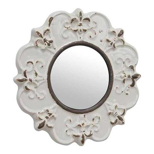 Stonebriar Espejo decorativo de pared redondo de cerámica_2