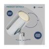 Cinco océanos LED luz de lectura latón cromado_2