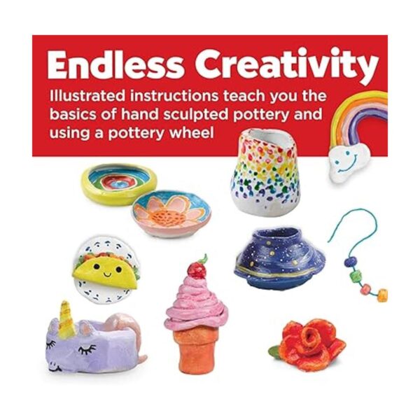 FaberCastell Pottery Studio Kit de rueda de cerámica para_4