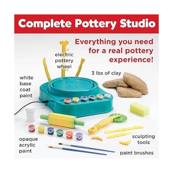 FaberCastell Pottery Studio Kit de rueda de cerámica para_2