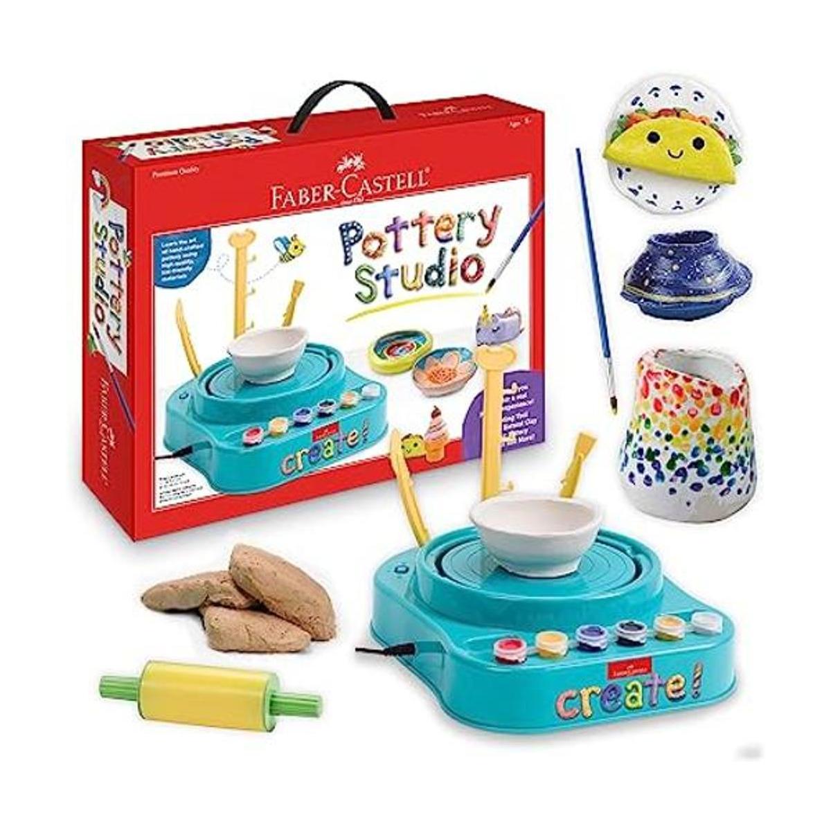 FaberCastell Pottery Studio Kit de rueda de cerámica para