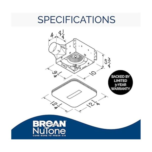 BroanNuTone AE110LK Flex Bathroom Exhaust Ventilation Fan_2
