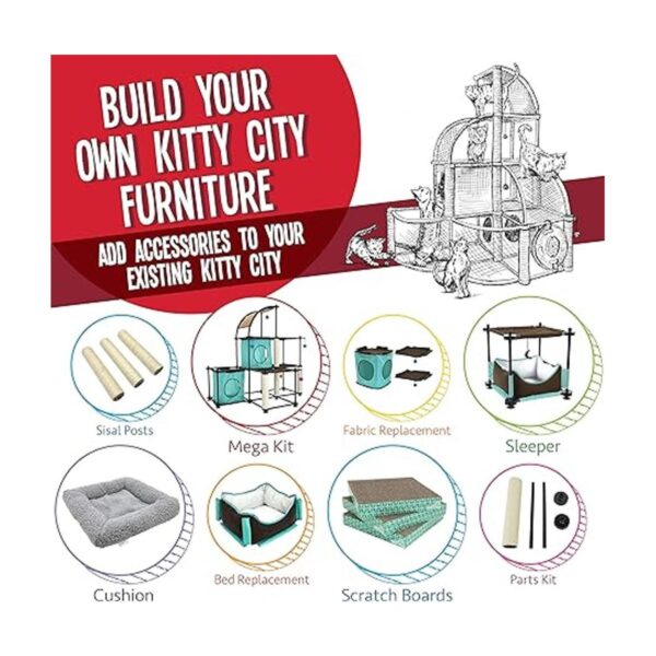 Kitty City Claw Indoor and Outdoor Mega Kit Cat Furniture_2