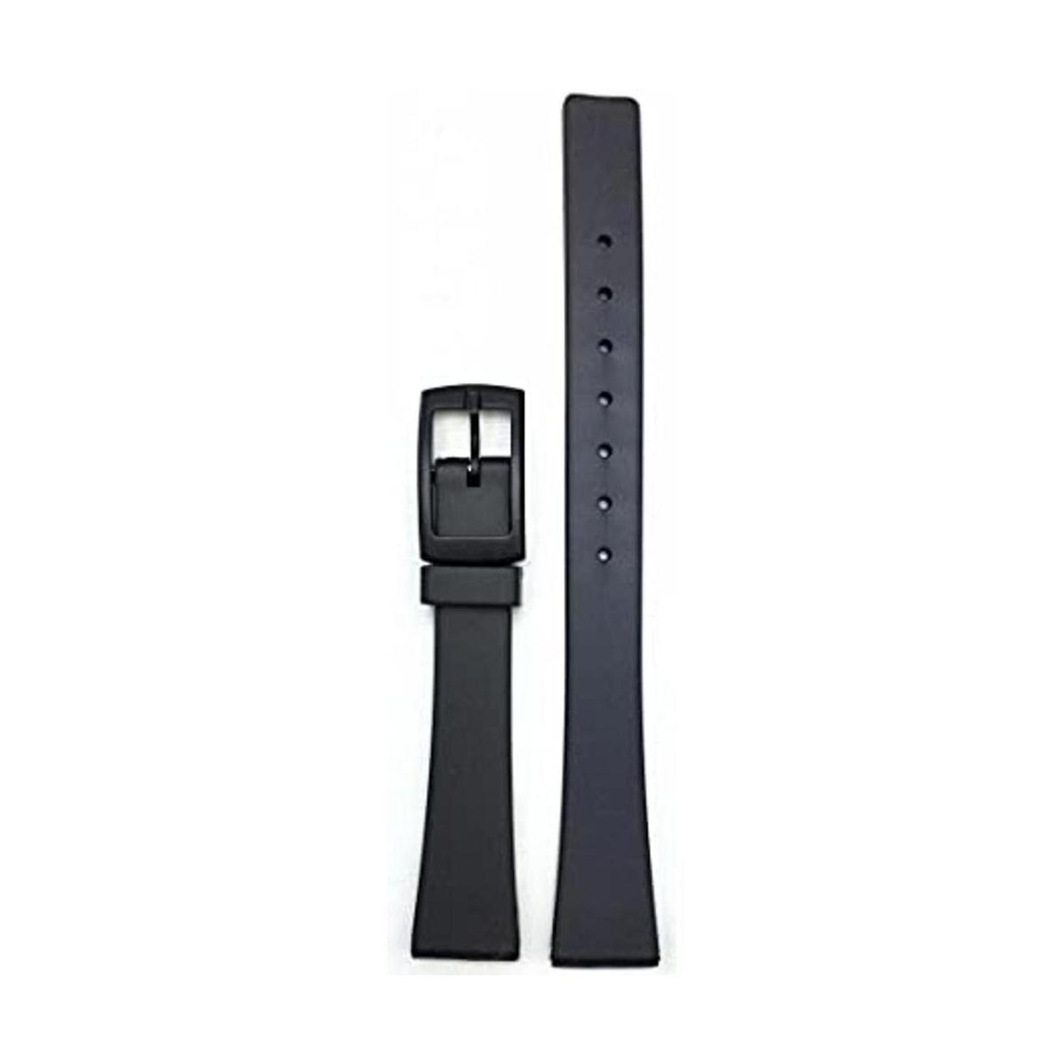 Correa de reloj de material de PVC de goma negra de 0.551