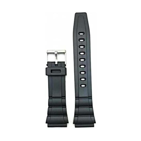 Correa de reloj de goma negra de 0.787 in material de_1