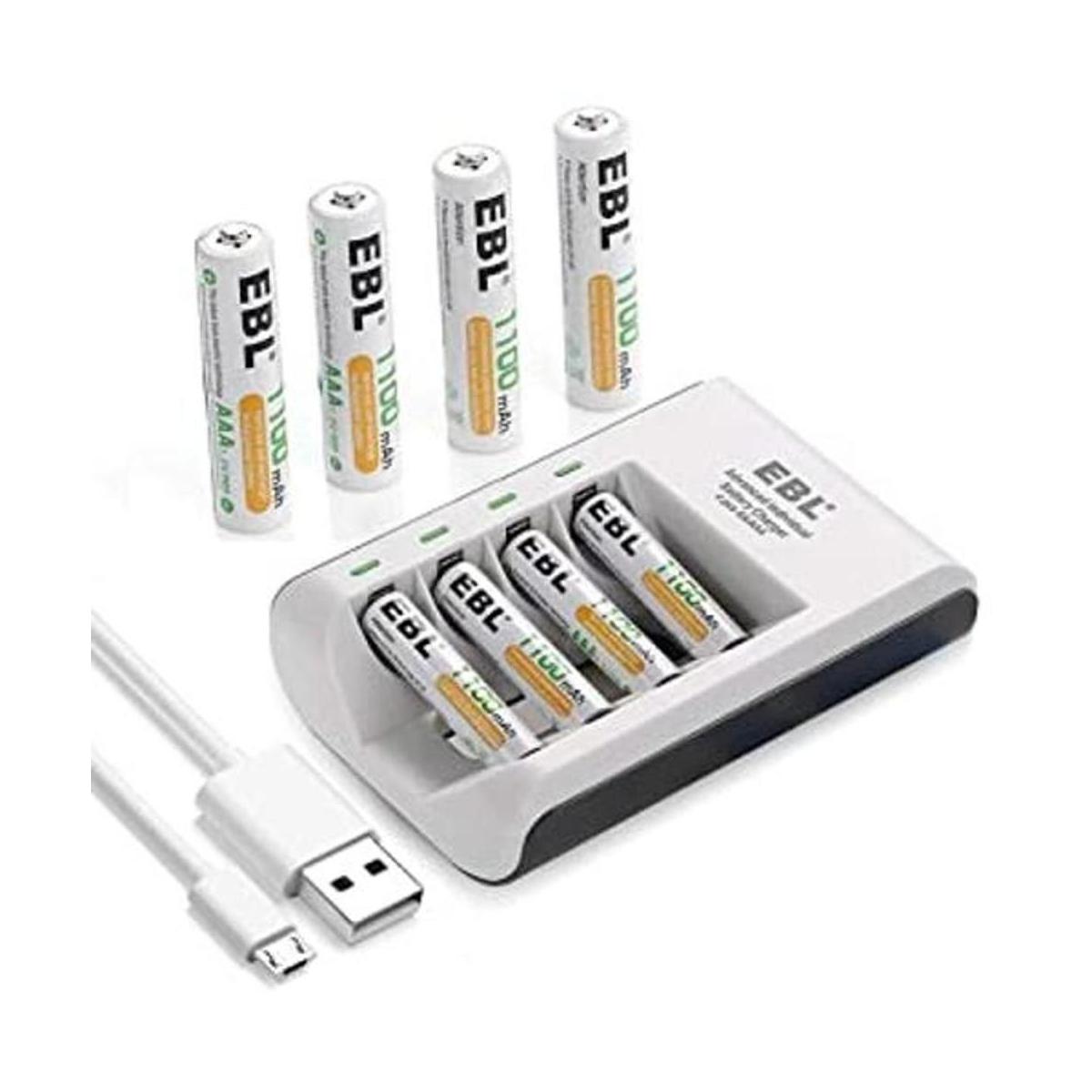 EBL Paquete de 8 pilas AAA de 1100 mAh batería