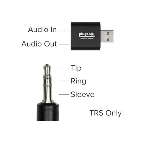 Enchufable USB adaptador de audio con 3.5 mm_5
