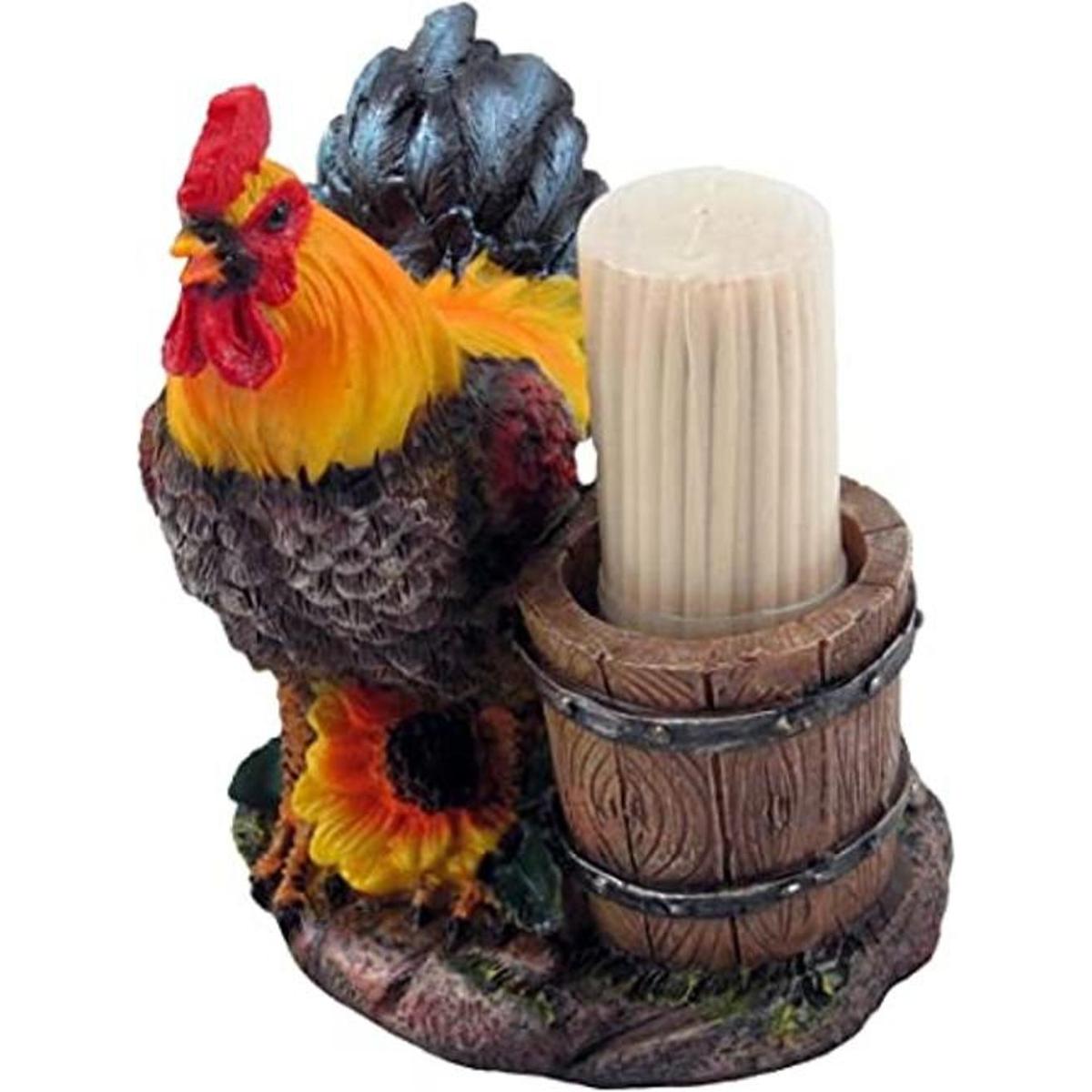 Farm Rooster and Old Fashioned Water Pail Juego de