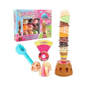 Juego de equilibro con torre de helados con cucharón para_1