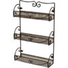 DecoBros Especiero de pared de 3 niveles color bronce_1