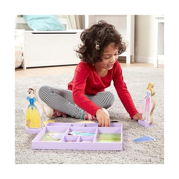 Juego de princesas de madera con vestidos magnéticos para_2