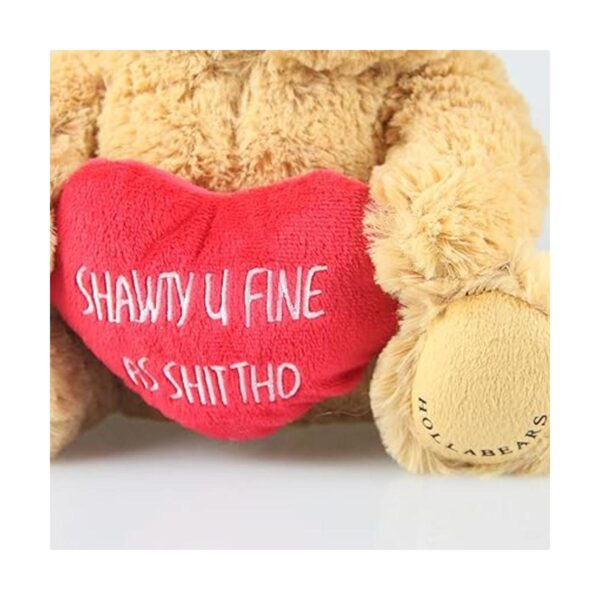 Oso de peluche gracioso Hollabears con texto en inglés_4