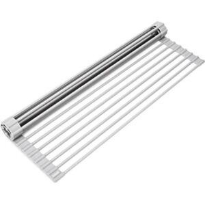 Surpahs Escurridor de platos plegable enrollable de acero_1