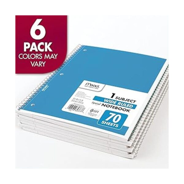 Mead Cuaderno de espiral 1 materia papel de rayas 70_4