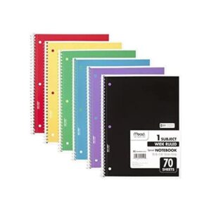 Mead Cuaderno de espiral 1 materia papel de rayas 70_1