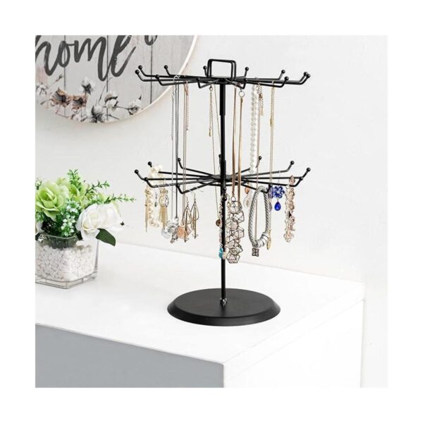 Soporte exhibidor de pulseras y collares metálico y