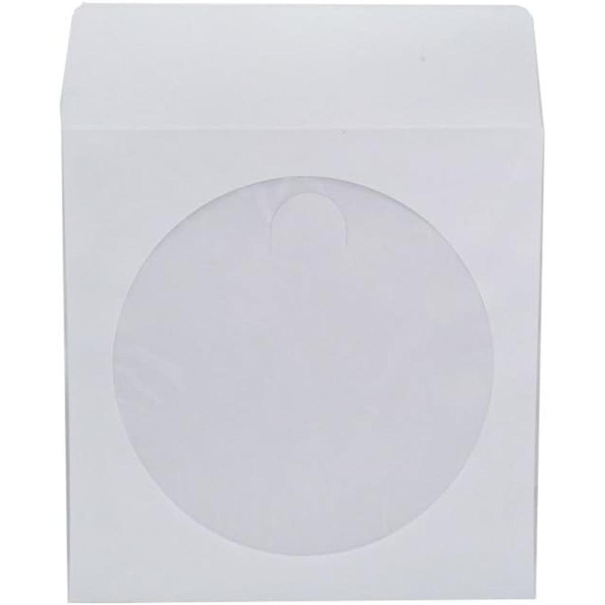 Maxtek 1000 unidades de papel blanco CD DVD fundas de